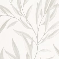 Galerie Avalon Large Leaf Trail Cream/Beige Metallic Wallpaper - 32202