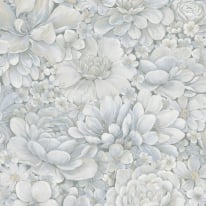 Galerie Eden Flower Garden Light Blue Wallpaper - 33953