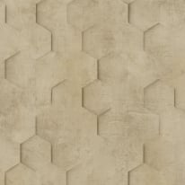 Galerie 3D Geometric Hexagon Brown/Gold Wallpaper - 34163