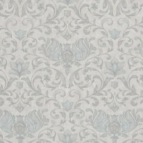 Galerie City Romance Floral Damask Silver Grey Wallpaper 35147 swatch view.