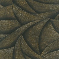 Galerie Odyssey Abstract Wave Black/Gold Metallic Wallpaper - 35506