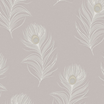 Holden Decor Pavona Leaf Heather Metallic Wallpaper - 36243