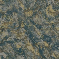 Holden Decor Levanto Marble Teal/Gold Metallic Wallpaper - 36293