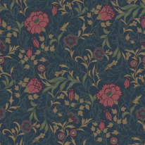Holden Decor Opus Bilbury Floral Trail Navy Wallpaper - 36304