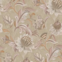 Holden Decor Bohemian Cecelia Floral Blush/Coral Wallpaper - 36351