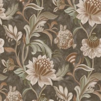Holden Decor Bohemian Cecelia Floral Charcoal/Rust Wallpaper - 36354