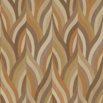 Holden Decor Bohemian Arabesque Geometric Orange/Mocha Wallpaper - 36373