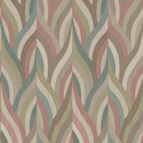 Holden Decor Bohemian Arabesque Geometric Red/Teal Wallpaper - 36374