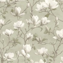 Holden Decor Eleganza Petalina Floral Sage Wallpaper - 36401