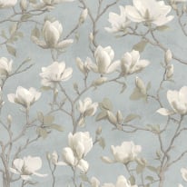 Holden Decor Eleganza Petalina Floral Blue Wallpaper - 36404