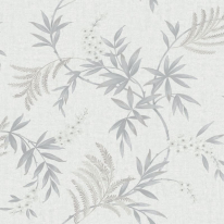 Flat swatch of 36453 showing the dove grey and silver-toned trail.