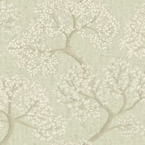 Flat swatch of 36463 highlighting the sage and metallic woodland.