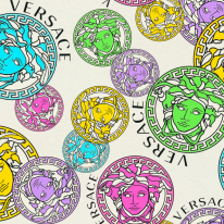 Versace Medusa Amplified Multicoloured/White Wallpaper - 386101