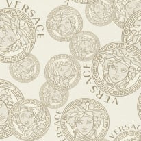 Versace Medusa Amplified Ivory Wallpaper - 386103