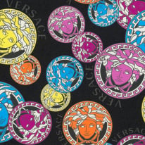 Versace Medusa Amplified Multicoloured/Black Wallpaper - 386104