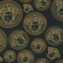 Versace Medusa Amplified Charcoal Wallpaper - 386117