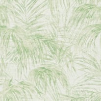 Michalsky Living Palm Leaf Motif Cream/Green Wallpaper - 39981-1