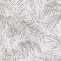 Michalsky Living Palm Leaf Motif White/Grey Wallpaper - 39981-3