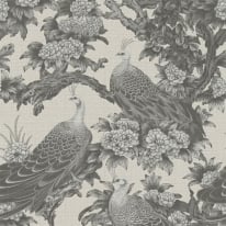 Michalsky Living Peacock Garden Grey/Beige Wallpaper - 39982-3