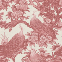 Michalsky Living Peacock Garden Red/Cream Wallpaper - 39982-4