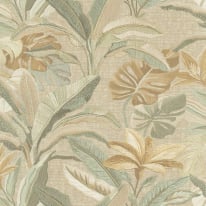 Rasch Sofia Vasari Leaf Sage/Cream Wallpaper - 400617