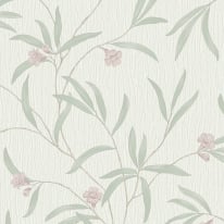 Belgravia Decor Tiffany Floral Trail White/Green Wallpaper - 41331
