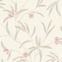 Belgravia Decor Tiffany Floral Trail Cream/Red Wallpaper - 41332