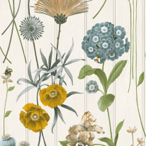 Belgravia Decor Botanist Floral White/Green Wallpaper - 4772