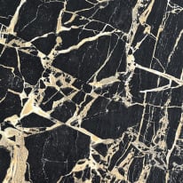 Rasch Enzo Marble Black/Gold Metallic Wallpaper - 538113