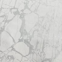 Rasch Enzo Marble White/Silver Metallic Wallpaper - 538144