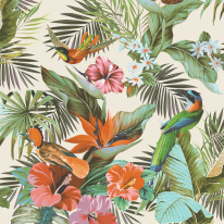 Rasch Paradise Birds Multicoloured Wallpaper - 539066