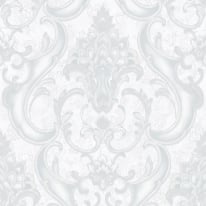 Rasch Sonata Damask Silver/Grey Metallic Wallpaper - 539776