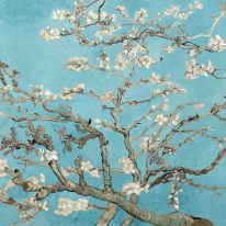 Anaglypta Wall-art Van Gogh Almond Blossom Blue Wall Mural - 5454-8