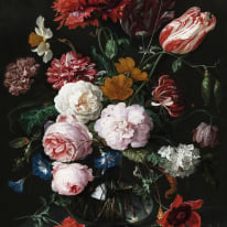 Anaglypta Wall-art De Heem Vase of Flowers Multi Wall Mural - 5466-4