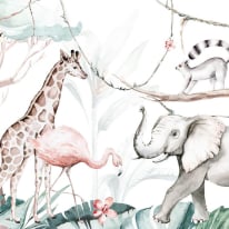 Anaglypta Wall-art Kvilis Jungle Animal Friends Wall Mural - 5523-8