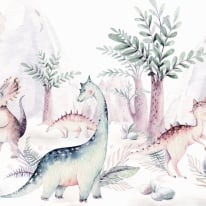 Anaglypta Wall-art Kvilis Dinosaur Animal Friends Wall Mural - 5524-8