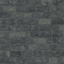 Galerie Industrial Effect Stone Black Wallpaper - 58423