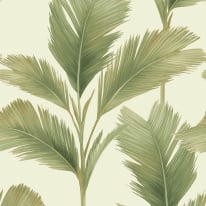 Belgravia Decor Kailani Palm Leaves Sage/Cream Wallpaper - 59122