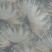 Rasch Opulenza Fan Blue Metallic Wallpaper - 659764