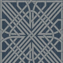 Belgravia Decor Oria Link Navy/Silver Glitter Wallpaper - 6739