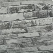 Debona Rustic Brick Slate Grey Metallic Wallpaper - 6753