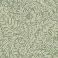 Belgravia Decor Florence Floral Leaf Green Wallpaper - 720