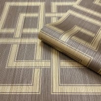 Belgravia Decor Amara Square Charcoal/Gold Metallic Wallpaper - 7383