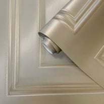 Belgravia Decor Amara Wood Panel Champagne Satin Wallpaper - 7401