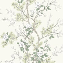 Belgravia Decor Bridget Oriental Floral Cream Wallpaper - 750