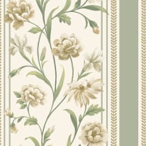Belgravia Decor Raya Panel Sage/Cream Wallpaper - 756