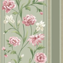 Belgravia Decor Raya Panel Sage/Pink Wallpaper - 757