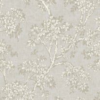 Holden Decor Hawthorn Trail Grey Metallic Wallpaper - 76010