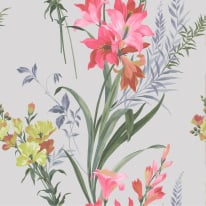 Belgravia Decor Thalia Floral Red Multi Wallpaper - 766