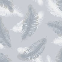 Belgravia Decor Delicate Feather Blue Wallpaper - 774
